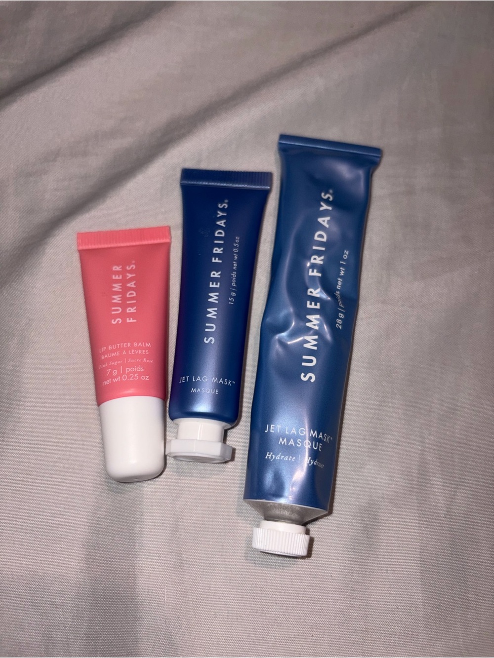 Summer Fridays Lip Butter Balm & Jet Lag Mask Duo - Pink & Blue